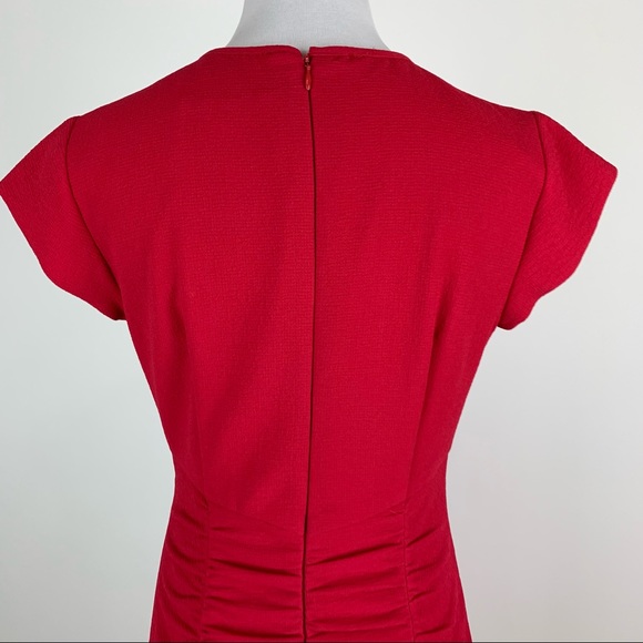 Nanette Lepore Pink Ruched Dress Sz 8 - Picture 9 of 13